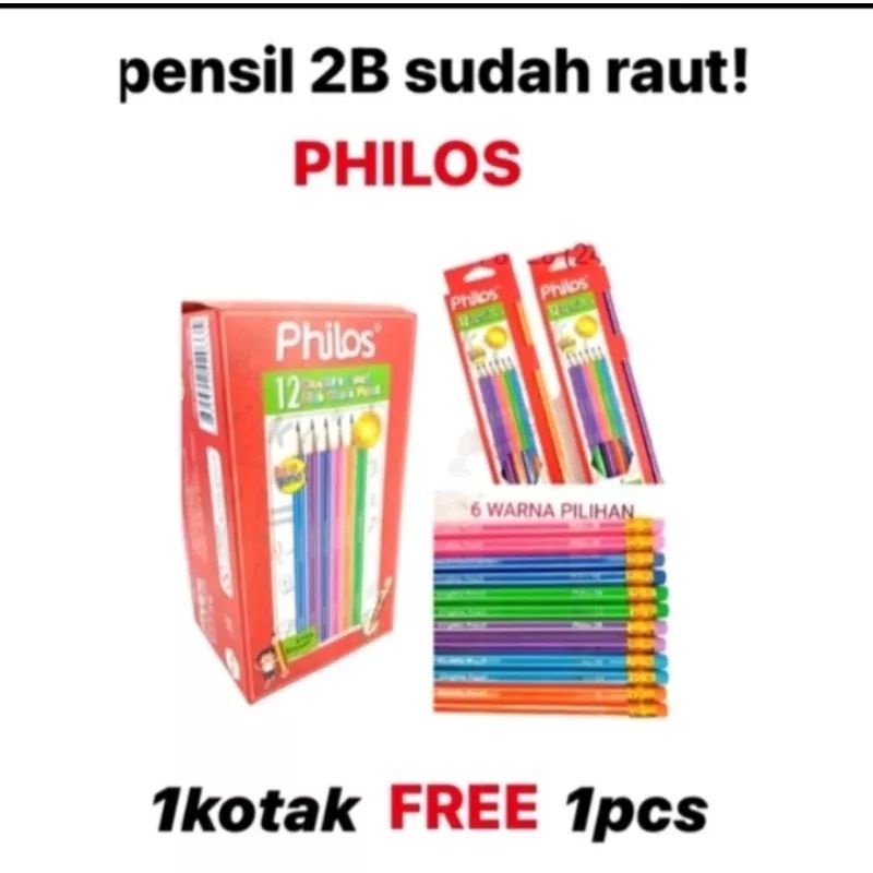 

pensil Philo's 2B sudah di raut isi 12 pcs