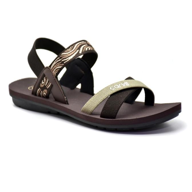 Best Sales Carvil Sandal Wanita Zivania-Tb L Brown/Beige Stok Terbatas