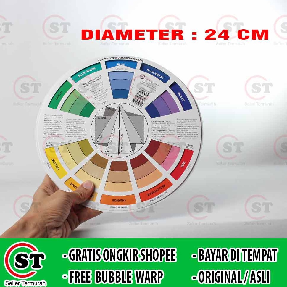

Best Terlaris.. Color Wheel / Cakra Warna / Pocket Colour Wheel / Mixing Guide / Colour Palette Schemes / Harmony 24 46
