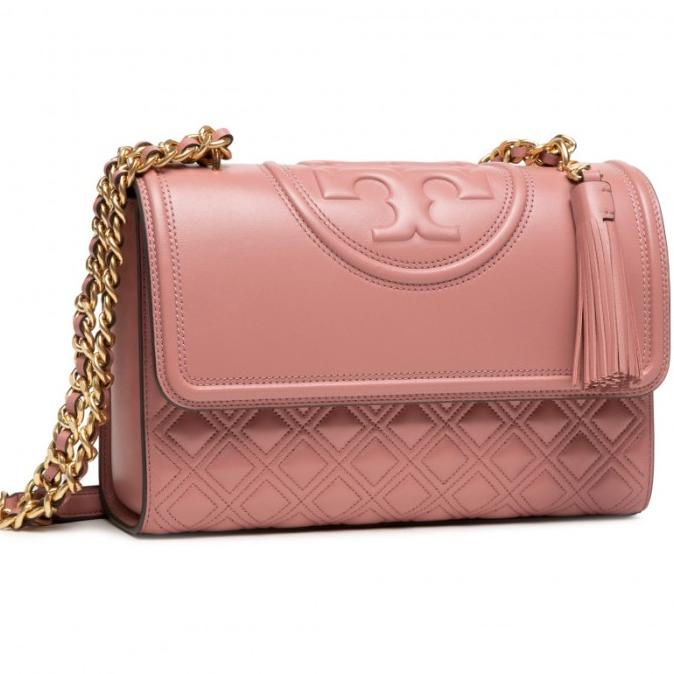 Tas Tory Burch 76997 Fleming Convertible Shoulder Bag - Pink Magnolia