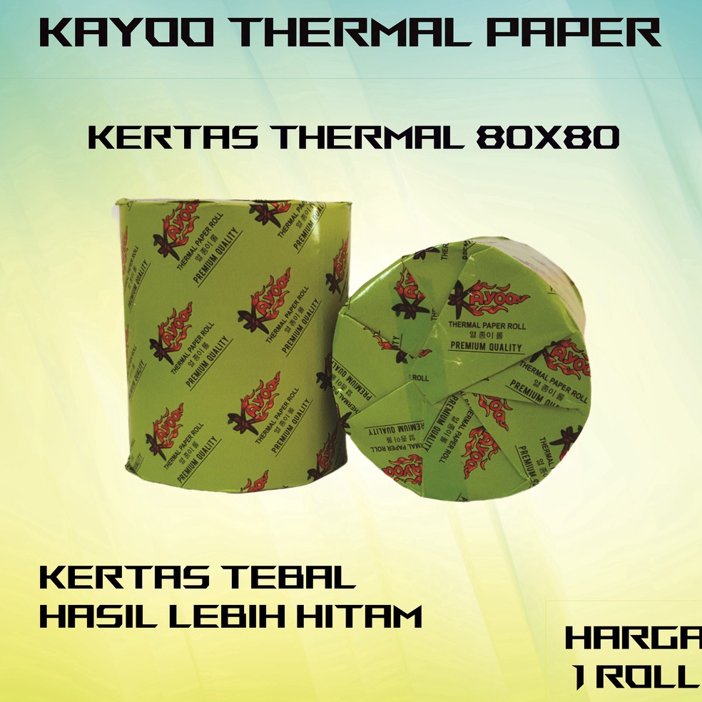 

52 KERTAS THERMAL STRUK KASIR PAPER ROLL TERMAL KAYOO 80MM 80X80 THERMAL PRINTER 79 80 x 80 80x80MM snnzk