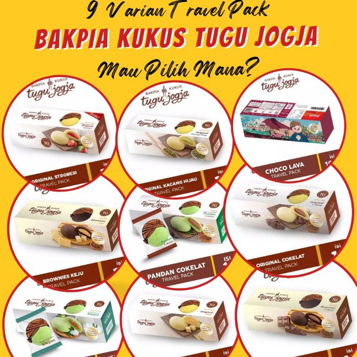 

Terbaru 12.12 Bakpia Kukus Tugu Jogja - Travel Pack (Isi 10) - 9 Varian Rasa Baru murah