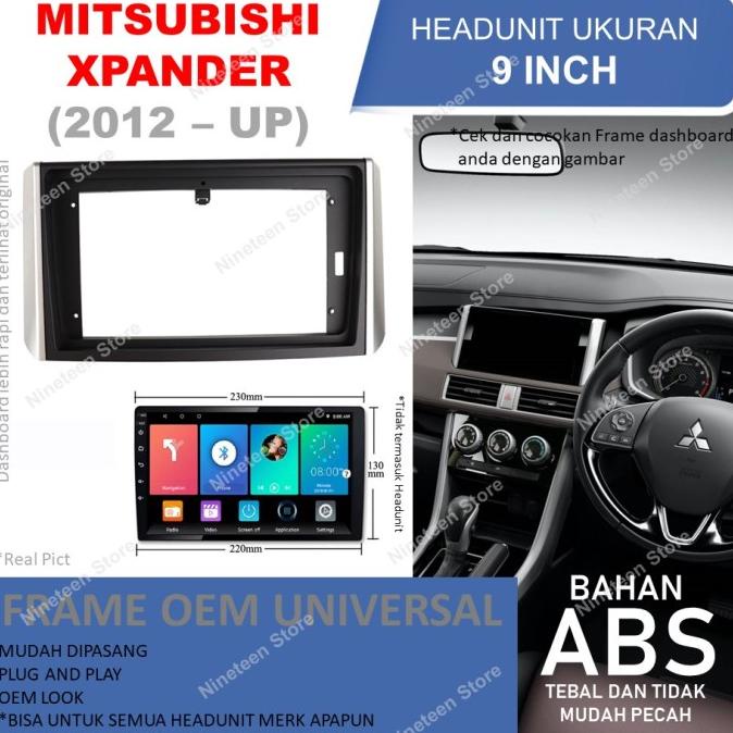 Frame Headunit Android 9 inch Untuk Mitsubishi Xpander dan New Livina