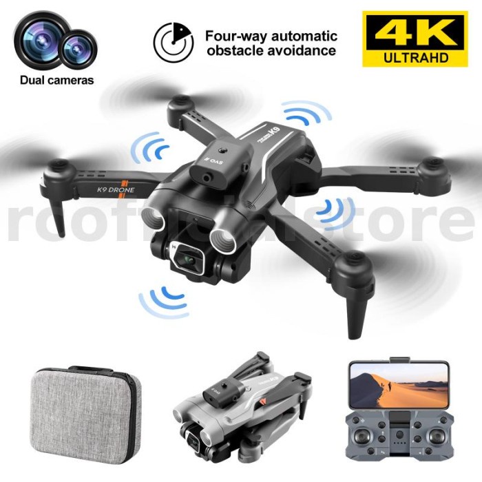 DRONE CAMERA K9 PRO DUAL CAMERA 4K OPTICAL FLOW ANTITABRAK VS K101 E99 ORIGINAL