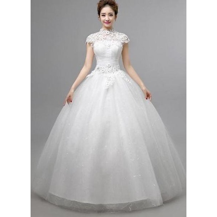 Wedding Dress - Gaun Pengantin Dada Bordir Korea 2015