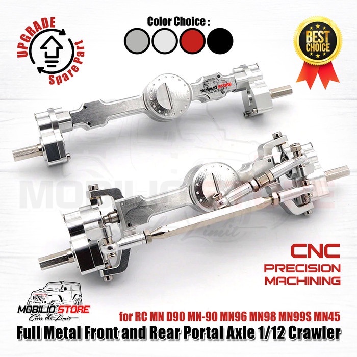 Terlaris Upgrade Part Full Metal Front & Rear Gardan Portal Axle Rc Mn Crawler