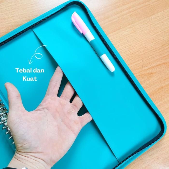 

TOPLA BUKU BINDER FILE RESLETING B5 KULIT - ZIPPER BINDER NOTEBOOK B5