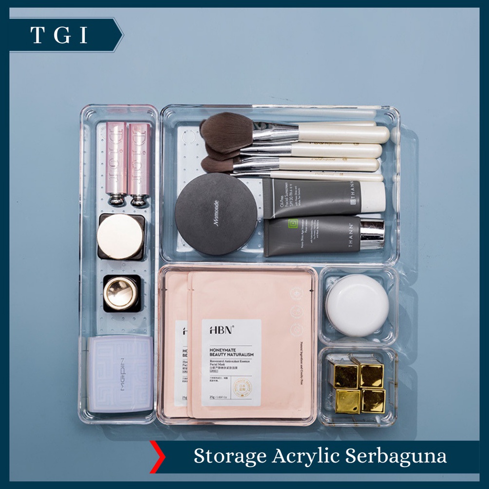 ⇹ TGI - ORGANIZER LACI BENING ACRYLIC SUMPIT SENDOK ORGANIZER KAMAR LACI SEKAT LACI | ORGANIZER ACRY