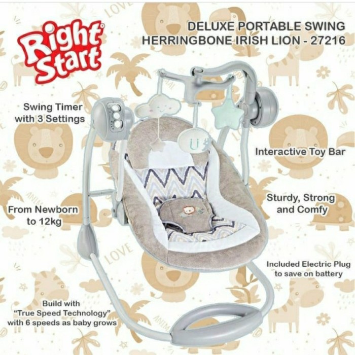 Bouncer Right Start Deluxe Portable Swing / Ayunan Bayi Otomatis