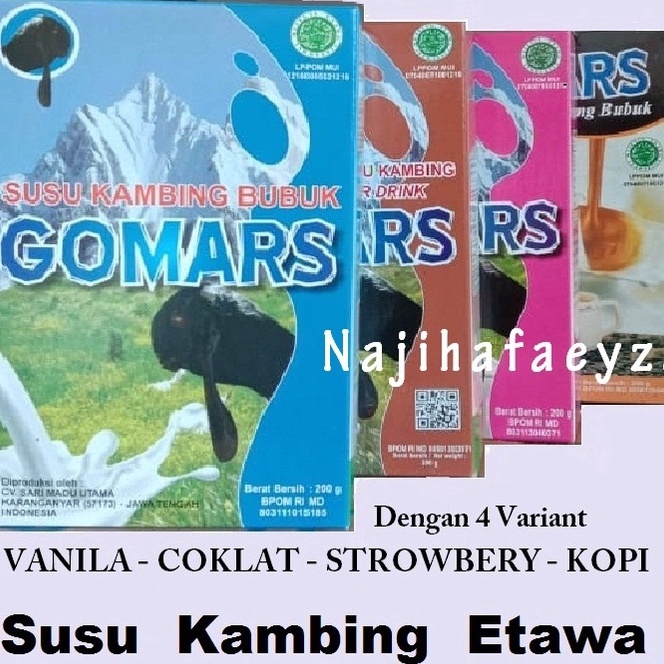 

↑Diskon✱➤ DGT0U GOMARS Susu Kambing Etawa Anak dan Dewasa - Susu Bubuk 200 gram Pengganti Susu Sapi - alghonam kalsigo skygoat B99 ➱Ready Stock