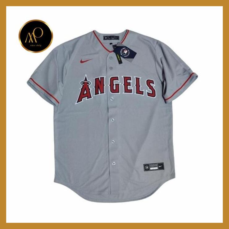 JERSEY MLB BASEBALL ORIGINAL NIKE BOSTON LA ANGELS GREY MAJESTIC mina_ols0p