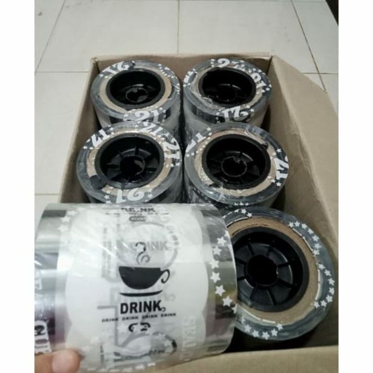 ・ vF Plastik Lid Cup Sealer 1000 Cup Merk 21 Motif 4in1 Drink Polos Buah Putih Hitam Daun Summer Sea