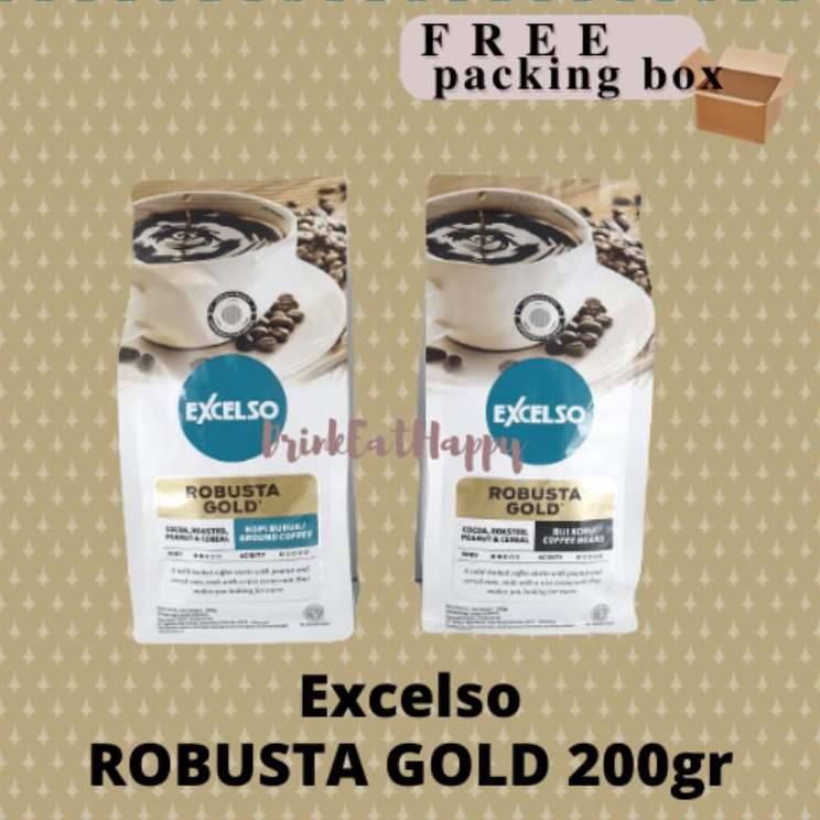 

⚡COD⚡ EXCELSO ROBUSTA GOLD 200 gr Kopi Bubuk Biji Kopi 200 gram