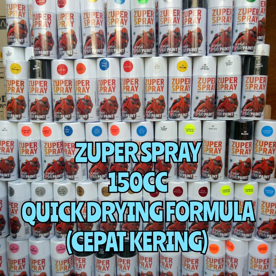 

࿐ XV 3564 pilok pilox zuper spray black 39 metallic black 1139 rose pink 30 indigo blue 502 candytone red 1108 stabilo merah 1001 pink 1002 green 1003 hitam doff 4 clear pernis bening 540 white 40 white std super white 400 150cc white doff 20 clear doff