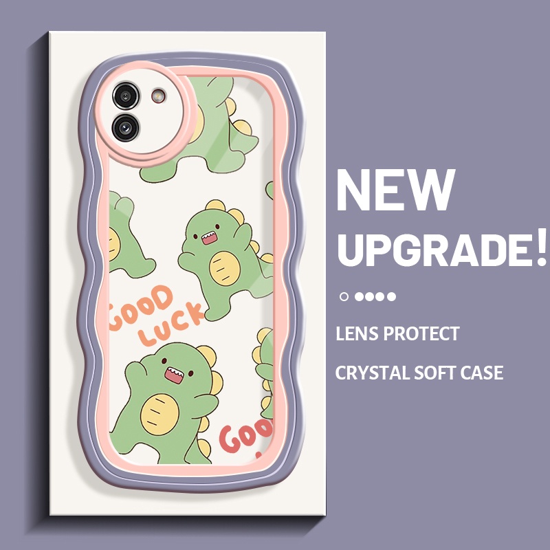 Casing Ponsel untuk Samsung A03 Core A03s A02s M02s A02 M02 Case lucu pola dinosaurus Casing ponsel 