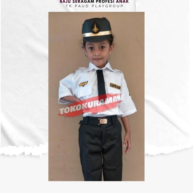baju pilot anak untuk Laki laki Perempuan baju profesi anak tk paud