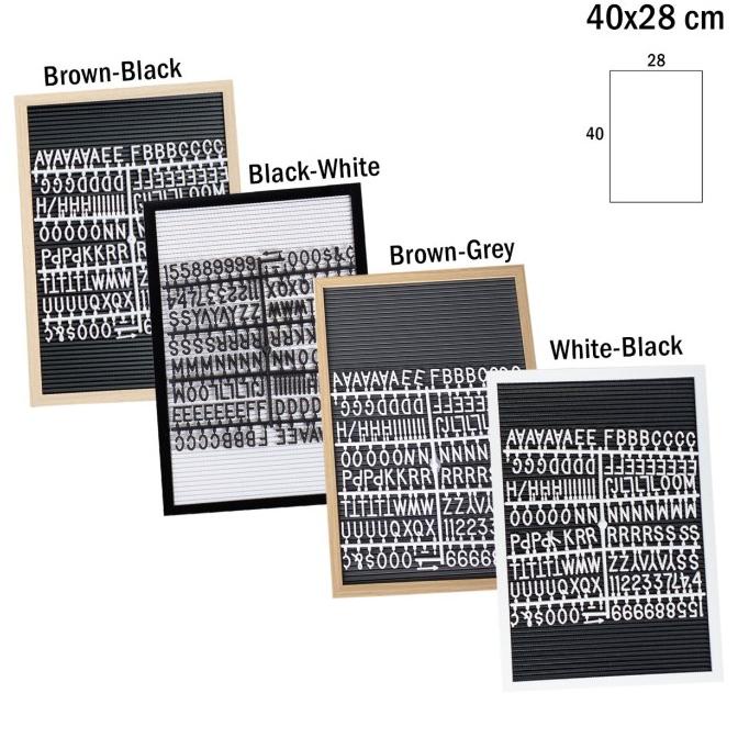 

=+=+=+] FELT LETTER BOARD 40X28 CM (INCLUDE HURUF) PAPAN HURUF ANGKA FRAME
