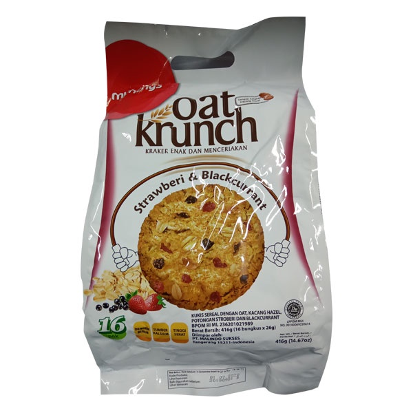 

OAT KRUNCH STRAWBERRY & BLACKCURRANT 390 GR