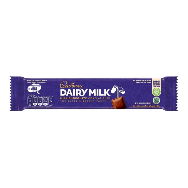 

CADBURY DAIRY MILK 30 GR - COKLAT