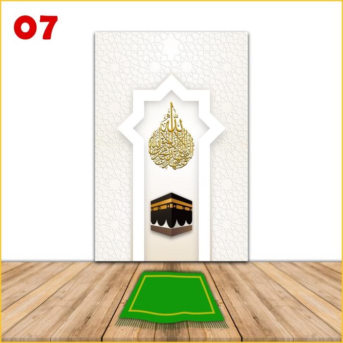 STIKER DINDING 3D MUSHOLA MIHRAB MASJID RUMAH KANTOR 3D WALLPAPER