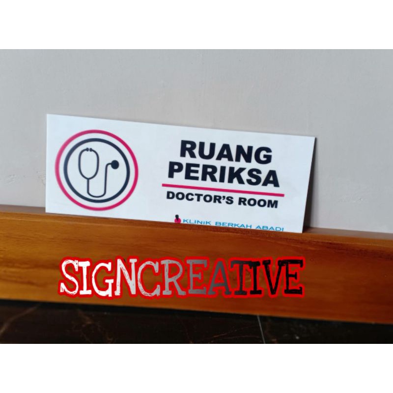Signage Penanda Ruang Periksa