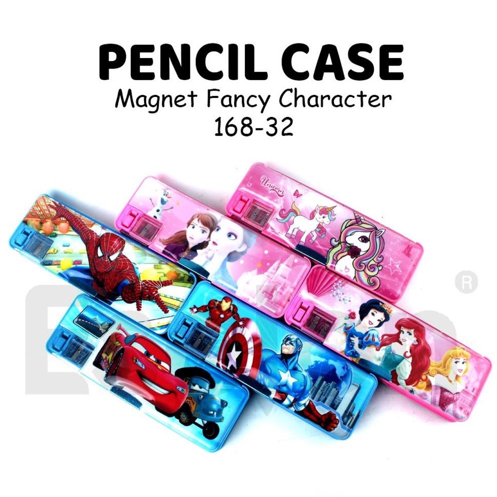 

41 Kotak Pensil Magnet Karakter 168-32 / Kotak Pensil 2sz Rautan Bst Terlaris ￣▽