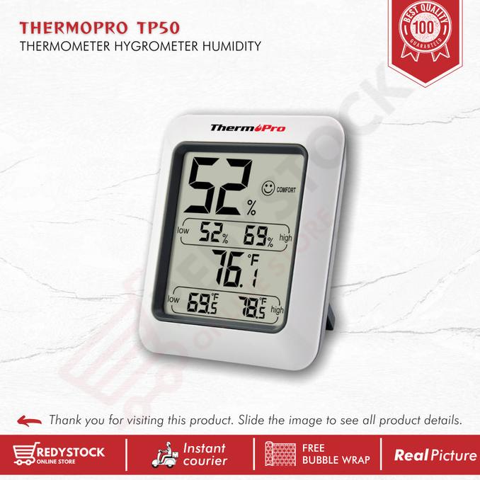 THERMOMETER HYGROMETER HUMIDITY | TERMOMETER SUHU RUANG THERMOPRO TP50