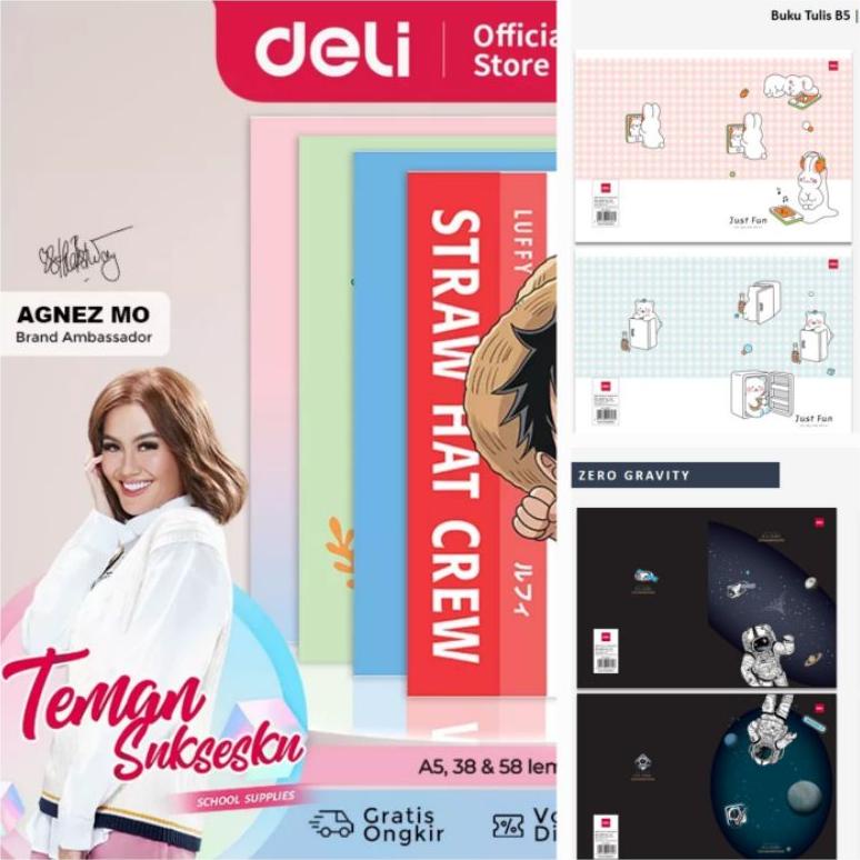 

8.8 [Discount] Buku Tulis Sekolah Deli Karakter Astronot One Piece Per Pak Murah New !!