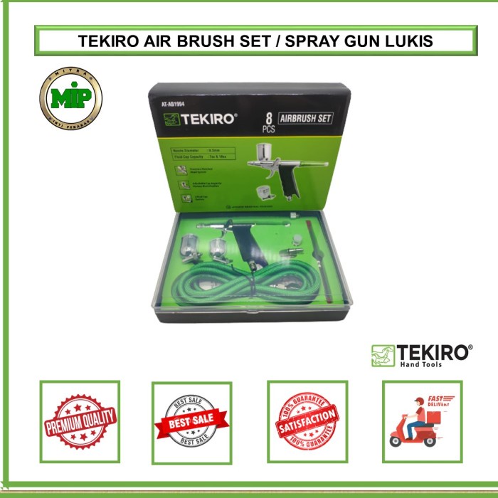 TEKIRO AIRBRUSH SET ART PAINTING / SPRAY GUN CAT LUKIS