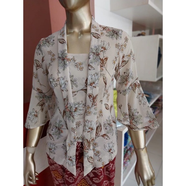 kebaya bali, kebaya sifon print