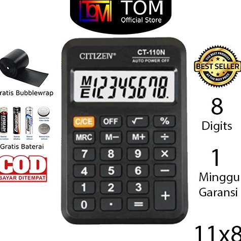 

MXTB8276 ✓ Kalkulator CT-100N 8 Digit - Calculator Saku Kecil Mini