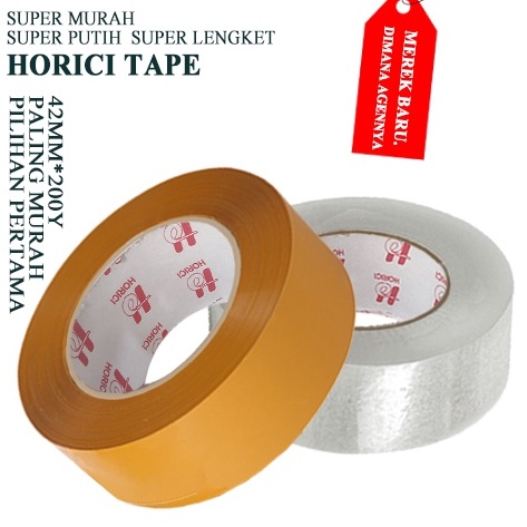 

➱ MEREK HORICI ASLI MURAH SUPER CLPER 42mmx200Y LAKBAN BENING DAN COKLAT HORICI TAPE ➛Pasti Murah