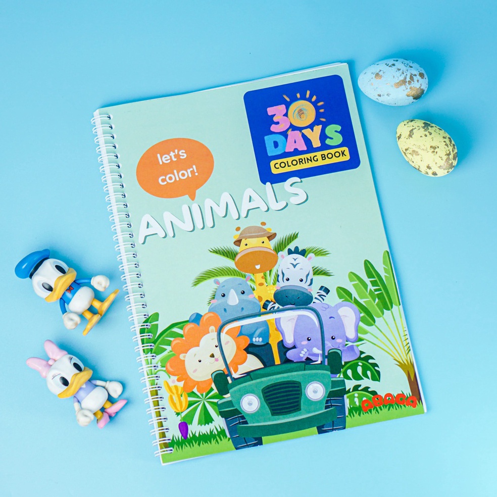 

Ayo Ramaikan Buku Gambar Mewarnai Anak SD Hewan, 30 Days Coloring Book Animals ZQS