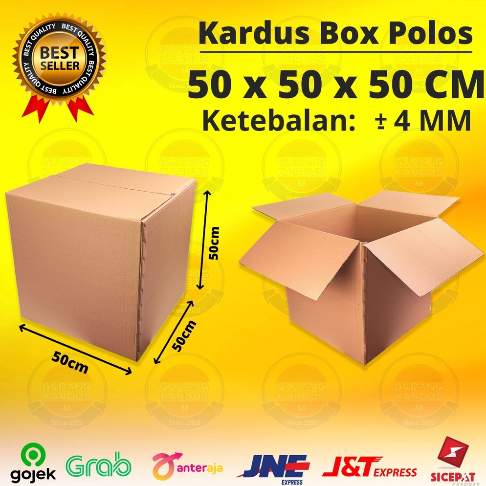 

[WPQ] Kardus Karton Box Besar 50x50x50 CM Kotak Dus Pindahan Tebal Polos Dijual Murah