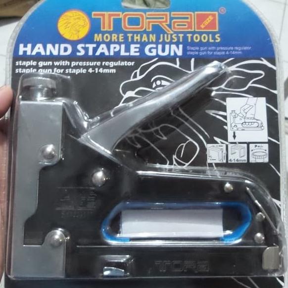

+++++] Staple Gun Tacker / Stapler / Staples Tembak Plastik merk TORA