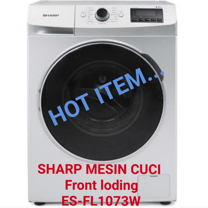 MESIN CUCI SHARP FRONT LOADING ES-FL1073W ORIGINAL