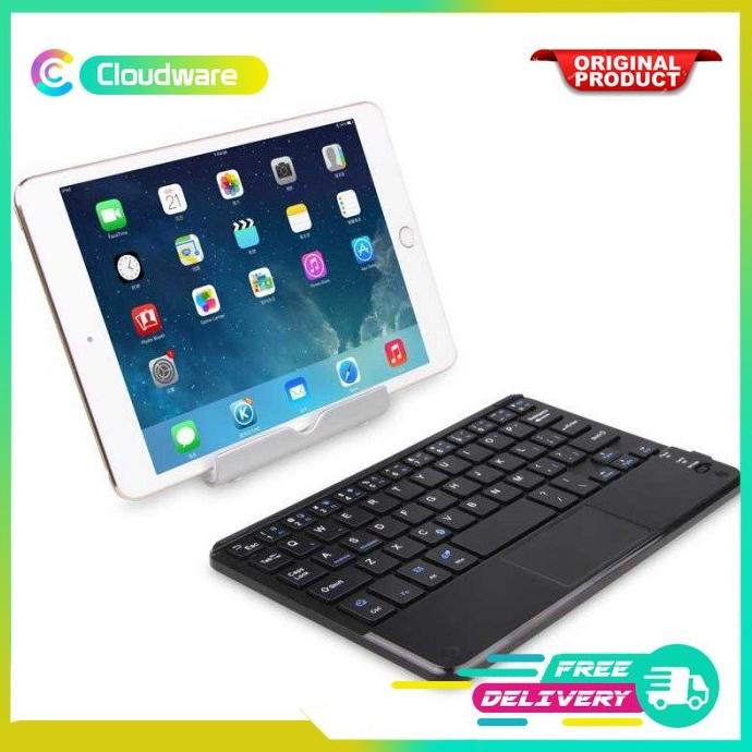 Keyboard Wireless Bluetooth 8 Inch with Touchpad Baterai Rechargeable