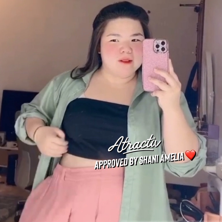 Langsung Atc.. ATRACTIV Kemben Hitam Jumbo Kemben Kaos Jumbo Kemben Crop Big Size Shani Amelia