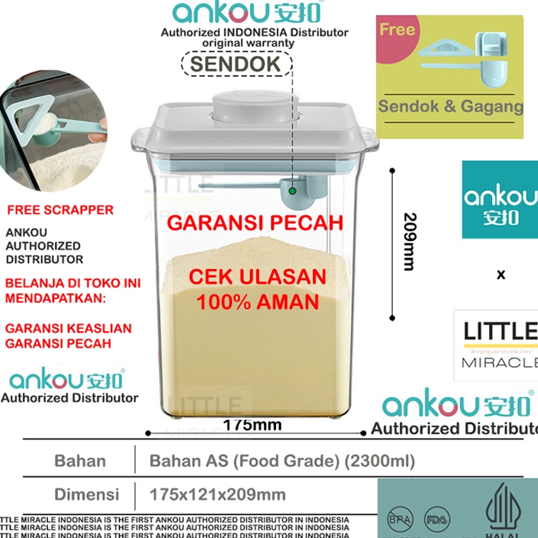 PALING DICARI. Toples Susu Bubuk Ankou Penyimpanan Susu bubuk (Scrapper)| Wadah Susu Bubuk Kotak Sus