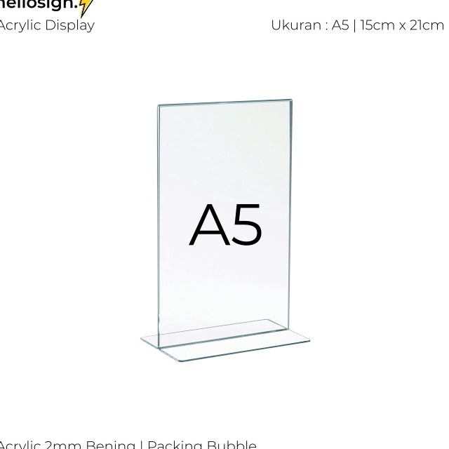 

✶Diskon 0SBNT Akrilik Display A5 | Tempat Brosur A5 | Acrylic Tent Card Holder Type T I48 Sale