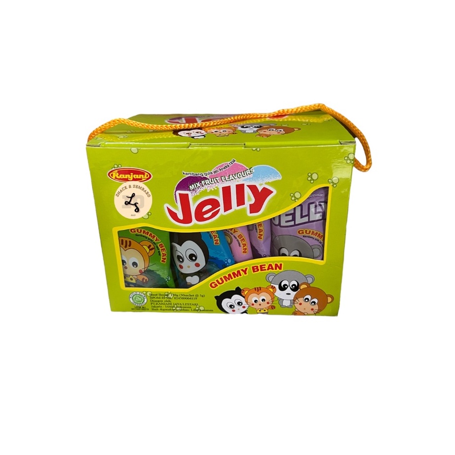 

≛Terlaris 8LTAC Jelly Tas Gummy Bean Ranjani Mix Flavour 1 Box @30 pcs @5g H33 ➴Terbatas