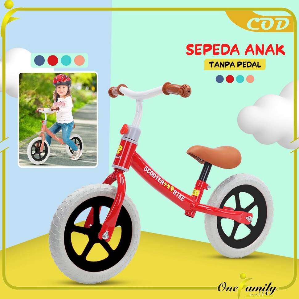 Paling Dicari.. ONE-M261 Sepeda Keseimbangan Anak Tanpa Pedal / Sepeda Push Bike Balance Anak Roda 2