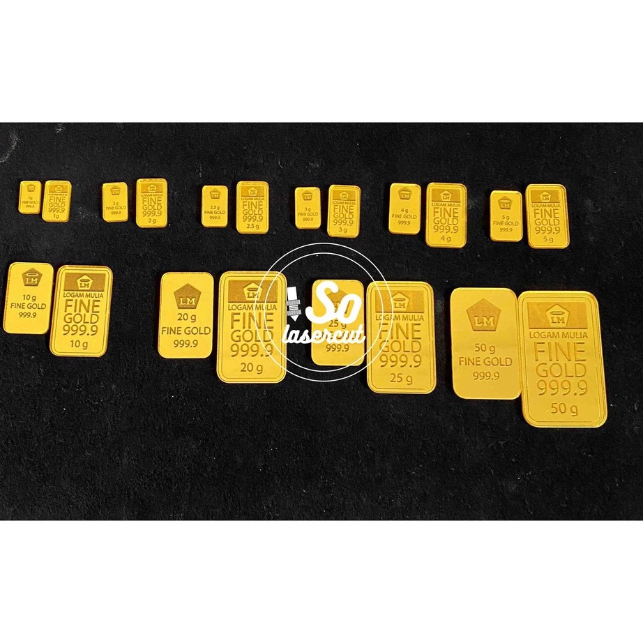 Ready 7BF8O Replika LM -  Logam Mulia 20gram - 100 gram Untuk Mahar - Mahar M66 ✲Laris
