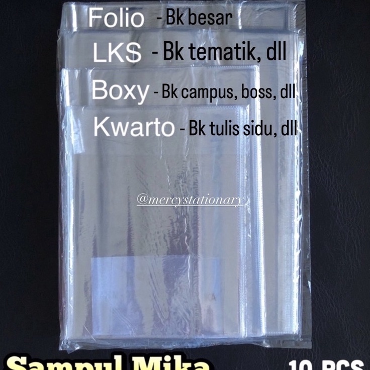 

Free Ongkir/ 10 pc - Sampul Mika Tebal Kwarto Boxy Folio Cover Mika F4 Sampul LKS Plastik Sampul Rapor