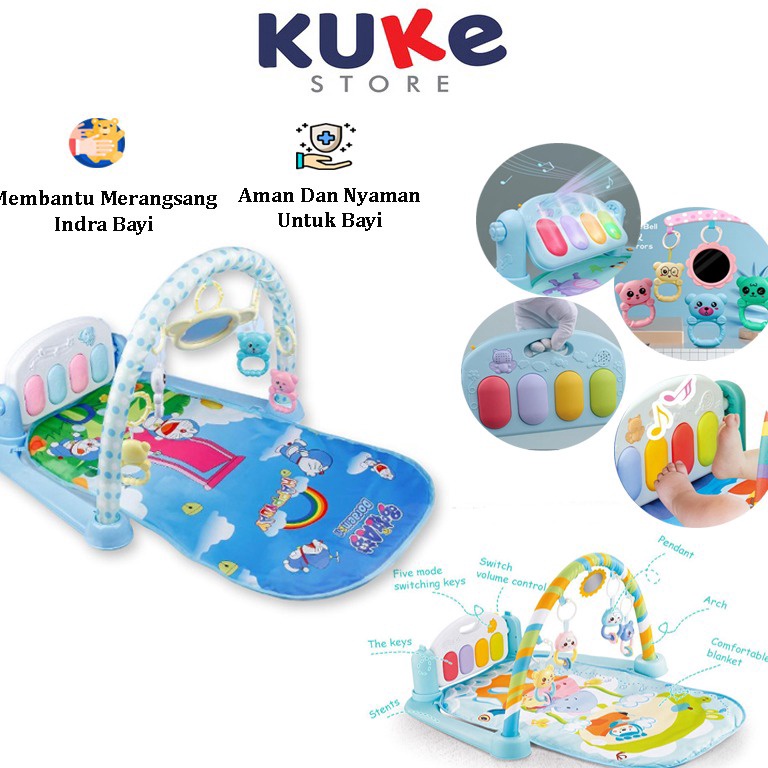 New Stock.. KUKE Baby Play Gym Piano / Play Mat Piano Musical / PlayGym / Play Gym baby / Kasur Bayi