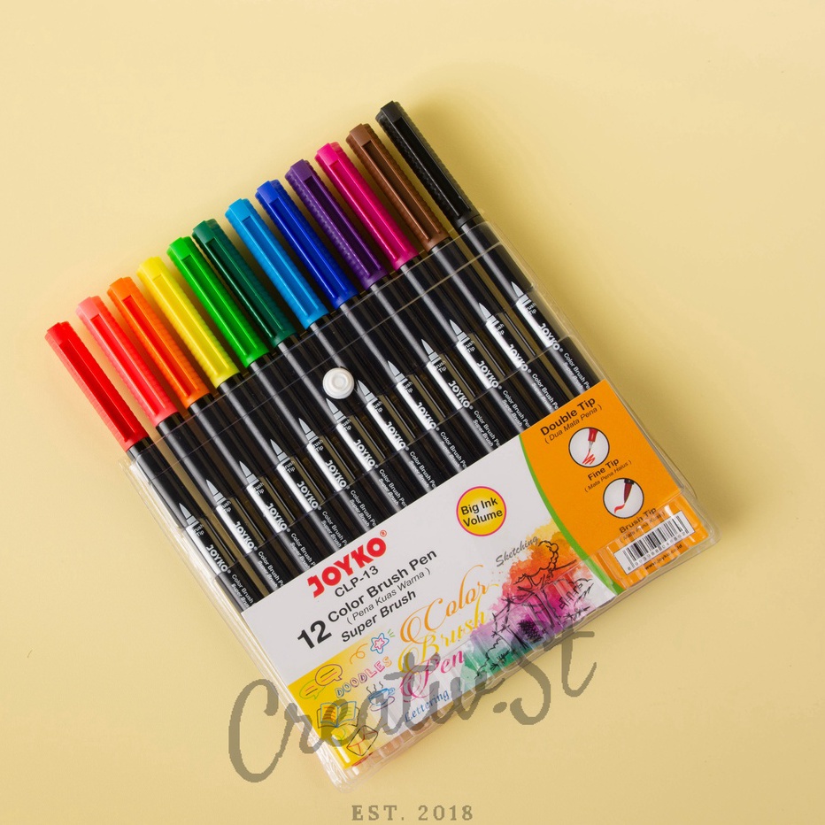 

Paling Popular✡➞ FJMQB Joyko Brush Pen 12 Warna Brush + Fine Tip CLP-13 SET P45 Terkini