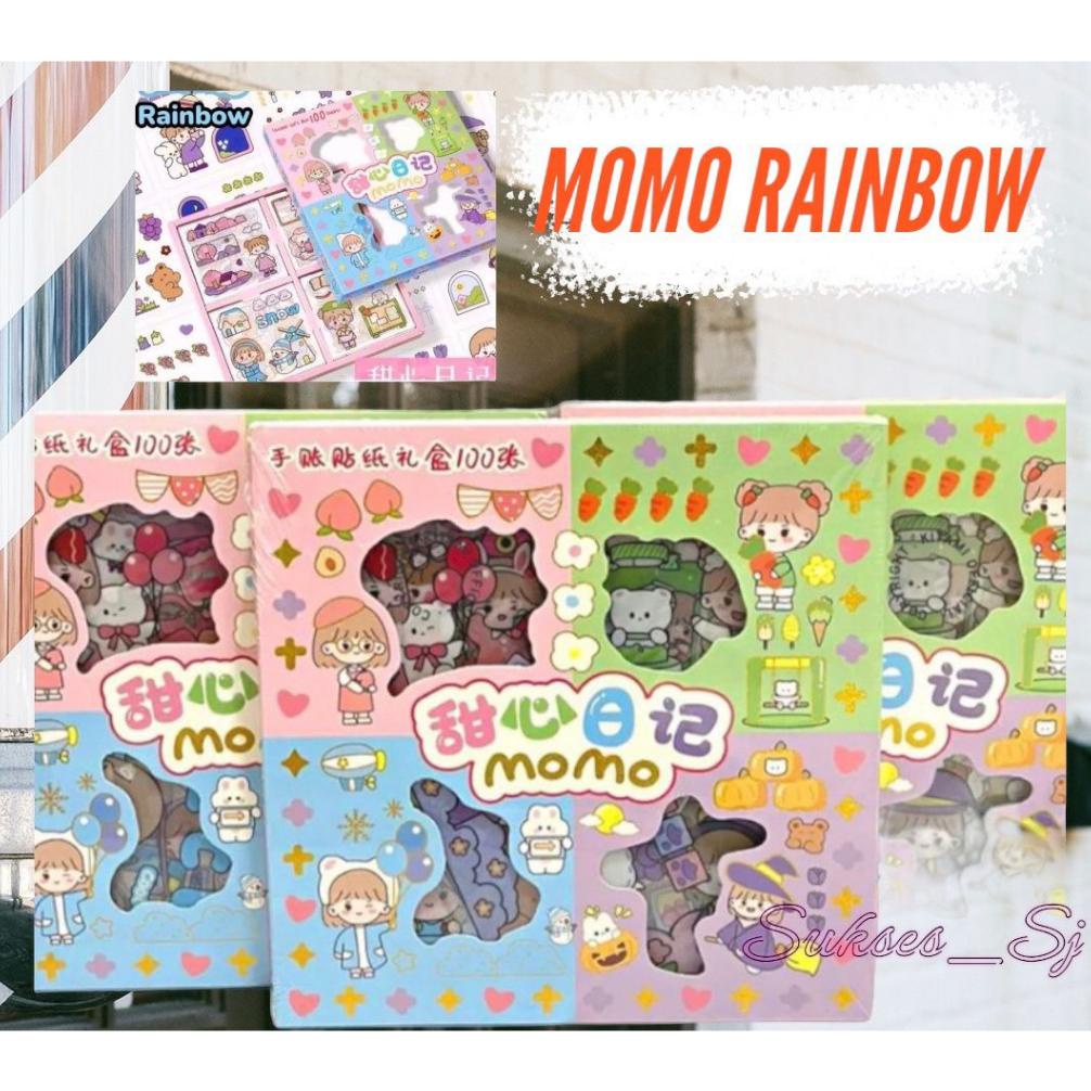 

Diskon Stiker Momo Rainbow ( Isi 100Pcs) 4 Warna / Stiker Momo Mix Warna Waterproof