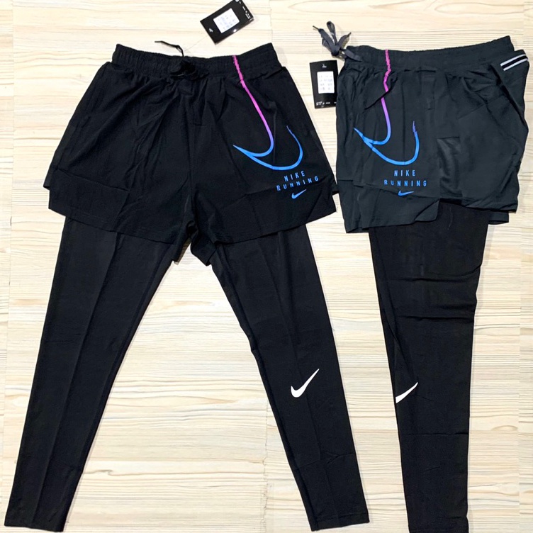➭ CELANA PENDEK MICRO LEGGING PANJANG NIKE IMPORT PREMIUM OLAHRAGA RUNNING PARASUT HITAM ABU NEW STY