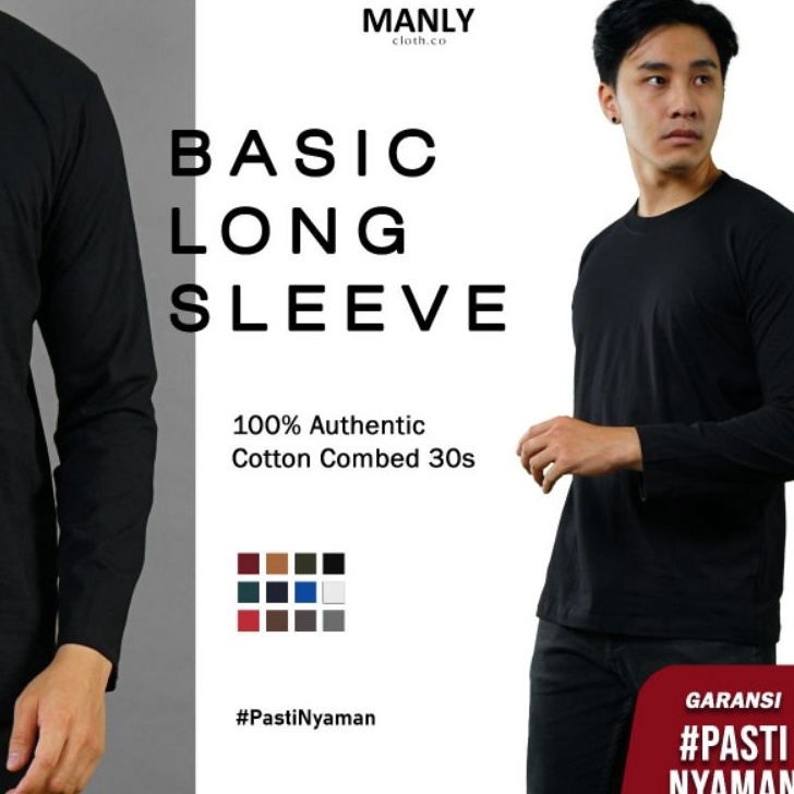 TNBM-9 Kaos Polos Lengan Panjang Premium Cotton Combed 30S H-16