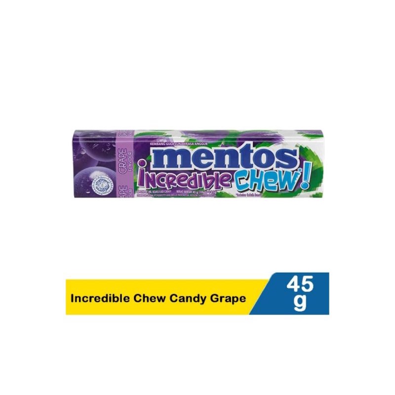 

Mentos Incredible Chew Candy Grape 45G